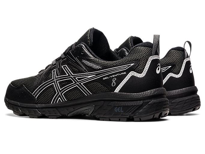 Black / White Asics GEL-VENTURE 8 (4E) Men's Trail Running Shoes | OJSO7822