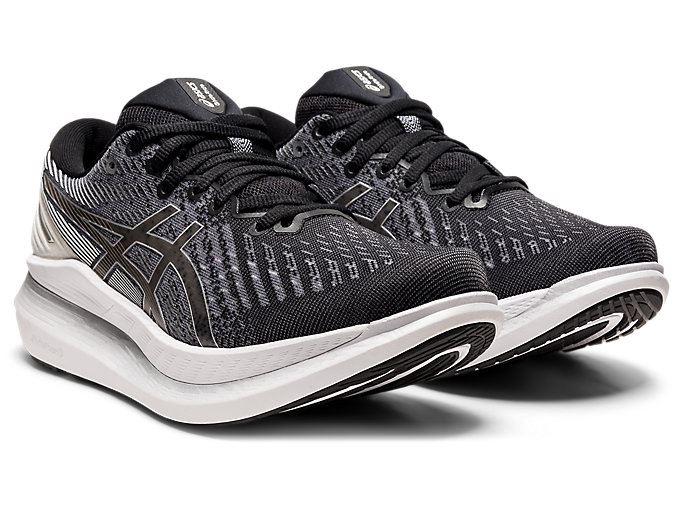 Black / White Asics GLIDERIDE 2 Women's Running Shoes | OKJU6225