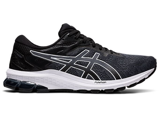 Black / White Asics GT-1000 10 Men\'s Running Shoes | ALOU5853