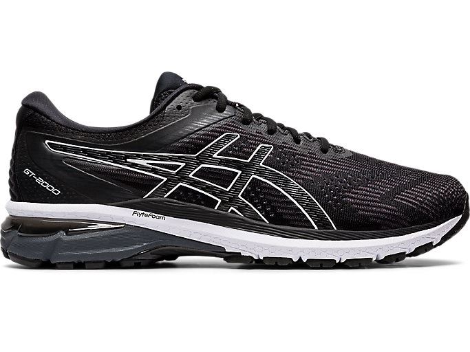 Black / White Asics GT-2000 8 (4E) Men\'s Running Shoes | FVRM0949