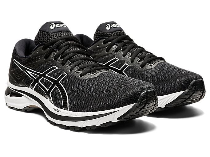 Black / White Asics GT-2000 9 Men's Running Shoes | VTVE4549