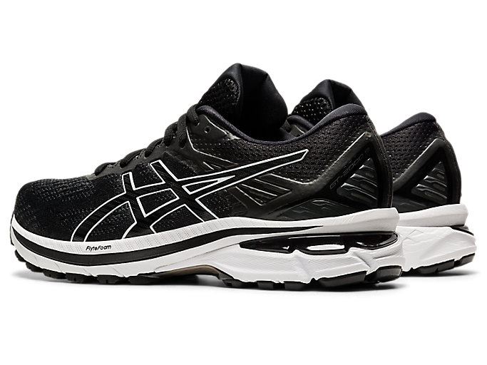 Black / White Asics GT-2000 9 Women's Running Shoes | NOYK1393