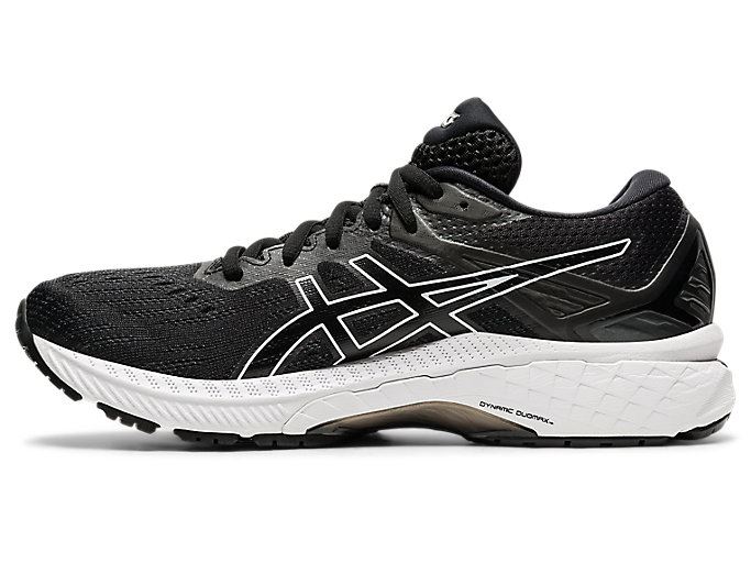 Black / White Asics GT-2000 9 Women's Running Shoes | NOYK1393