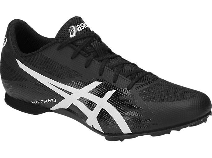 Black / White Asics Hyper MD 7 Men's Track Shoes | SRCY7833