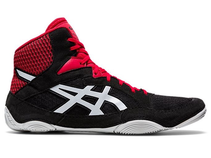 Black / White Asics SNAPDOWN 3 Men's Wrestling Shoes | GOWR3173