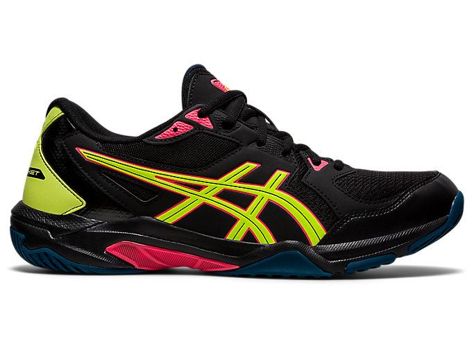 Black / Yellow Asics GEL-ROCKET 10 Men's Volleyball Shoes | LMED7383