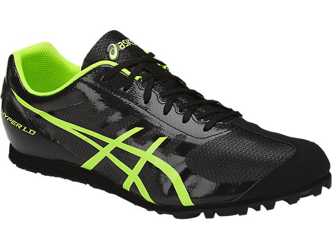 Black / Yellow Asics Hyper LD 5 Men's Track Shoes | WLVB4971