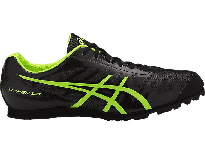 Black / Yellow Asics Hyper LD 5 Men\'s Track Shoes | WLVB4971