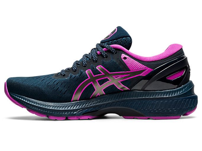 Blue Asics GEL-KAYANO 27 LITE-SHOW Women's Running Shoes | AJDP9684