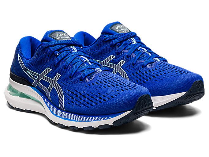 Blue Asics GEL-KAYANO 28 Women's Running Shoes | BOUZ9286