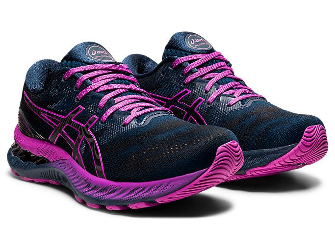 Blue Asics GEL-NIMBUS 23 LITE-SHOW Women's Running Shoes | JIRC4278