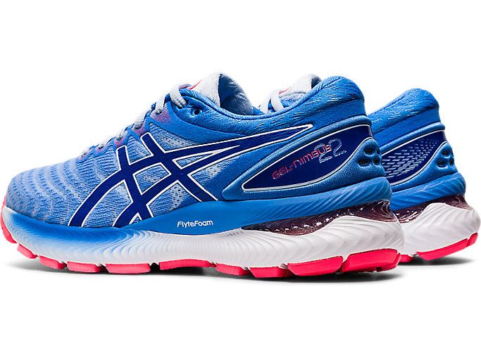 Blue Asics GEL-Nimbus 22 Women's Running Shoes | MHHX8262