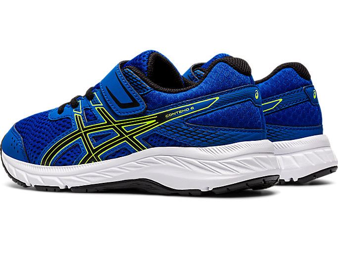 Blue / Black Asics Contend 6 PS Kids' Sneakers | BQEF9929