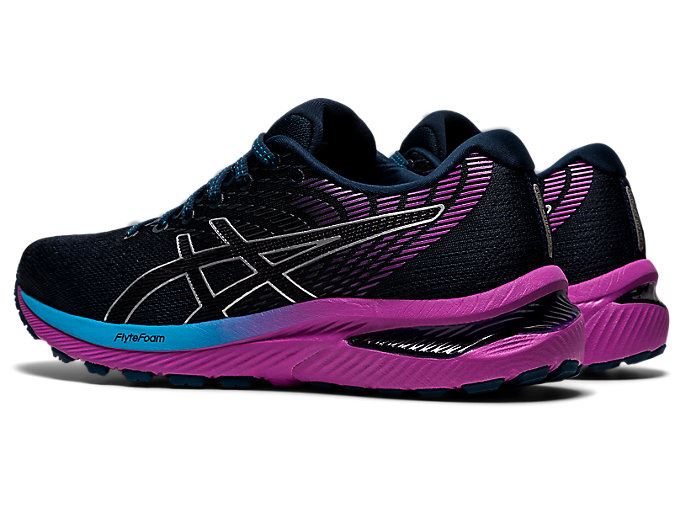 Blue / Black Asics GEL-CUMULUS 22 Women's Running Shoes | MPOK5317