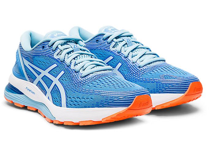 Blue / Black Asics GEL-NIMBUS 21 Women's Running Shoes | EKZG8880