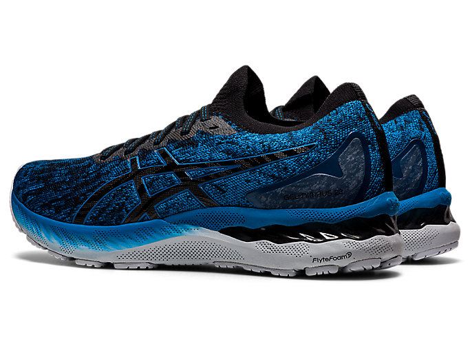 Blue / Black Asics GEL-NIMBUS 23 KNIT Men's Running Shoes | VYPI0052