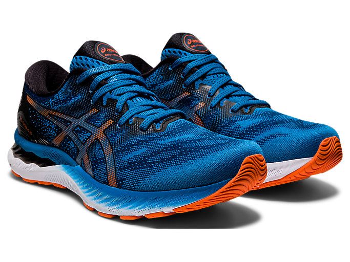 Blue / Black Asics GEL-NIMBUS 23 Men's Running Shoes | UYRH3827