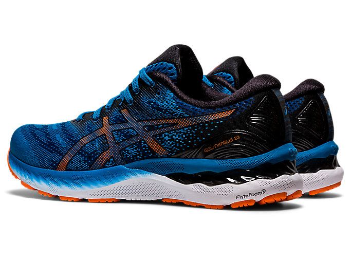 Blue / Black Asics GEL-NIMBUS 23 Men's Running Shoes | UYRH3827