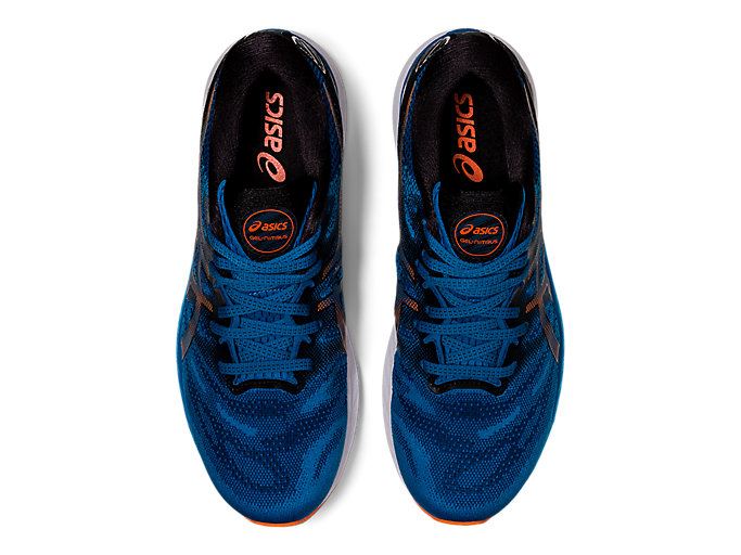 Blue / Black Asics GEL-NIMBUS 23 Men's Running Shoes | UYRH3827