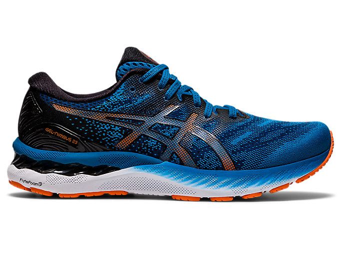 Blue / Black Asics GEL-NIMBUS 23 Men\'s Running Shoes | UYRH3827