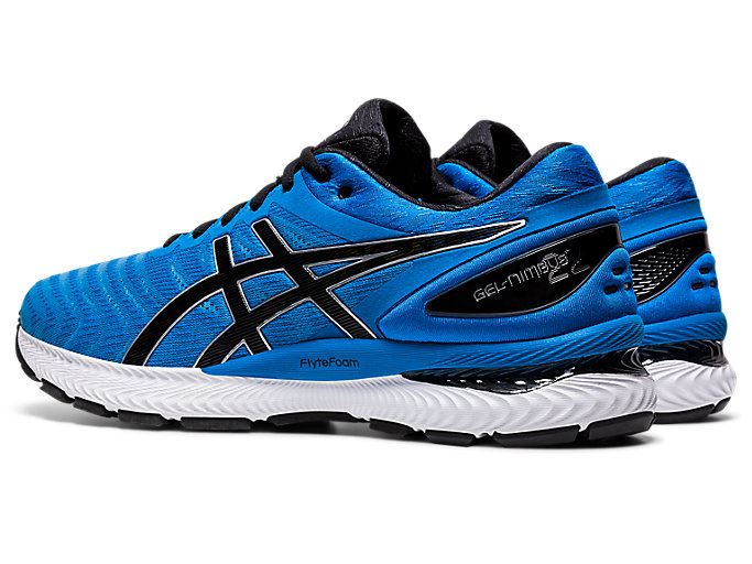 Blue / Black Asics GEL-Nimbus 22 Men's Running Shoes | SXTR5047