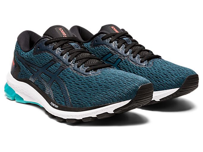 Blue / Black Asics GT-1000 9 Men's Running Shoes | VNOL0696