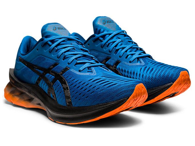 Blue / Black Asics NOVABLAST Men's Running Shoes | HRLZ6724