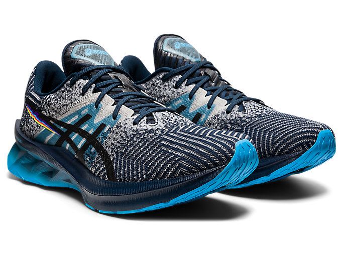 Blue / Black Asics NOVABLAST Men's Running Shoes | IPQW0514