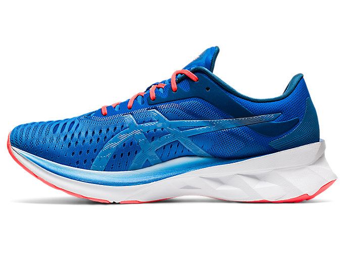 Blue / Black Asics NOVABLAST Men's Running Shoes | PXWD3039