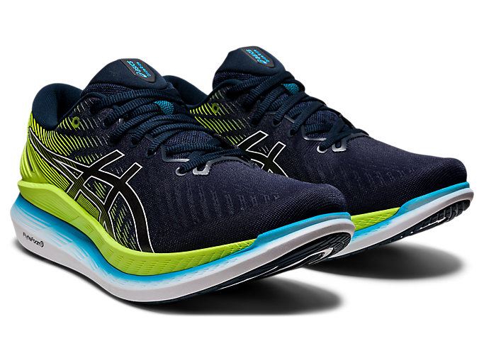 Blue / Green Asics GLIDERIDE 2 Men's Running Shoes | QTIG5858