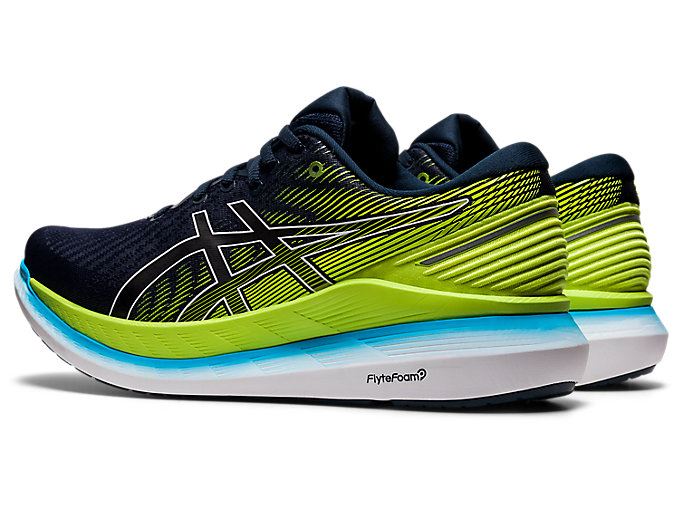 Blue / Green Asics GLIDERIDE 2 Men's Running Shoes | QTIG5858