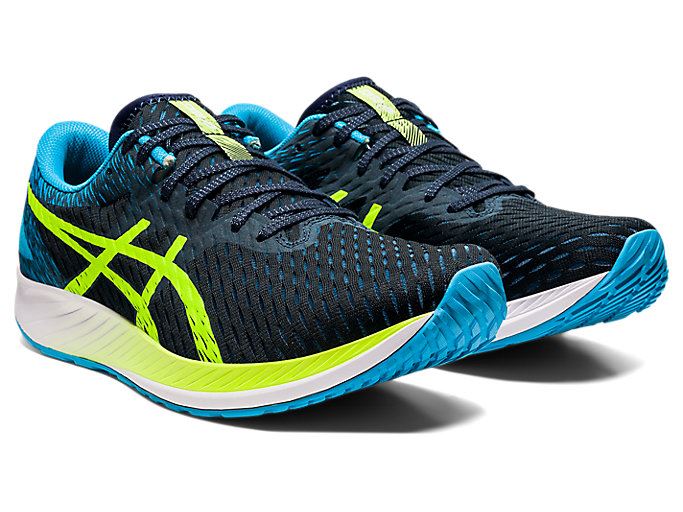 Blue / Green Asics HYPER SPEED Men's Running Shoes | KHVY4403