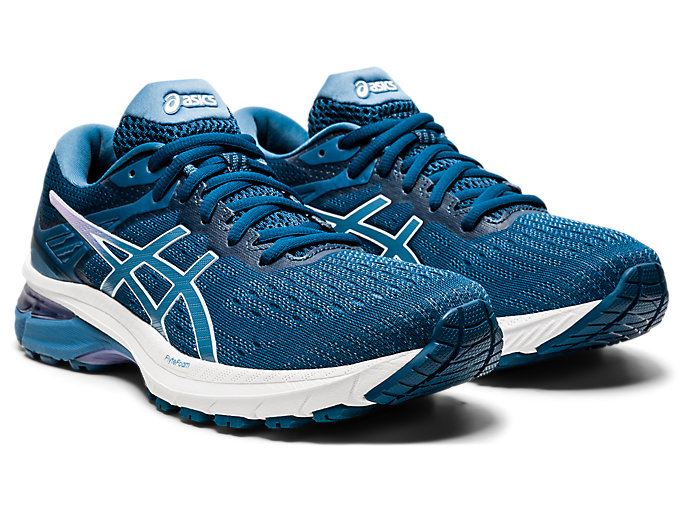 Blue / Grey Asics GT-2000 9 (2A) Women's Running Shoes | SREA1374