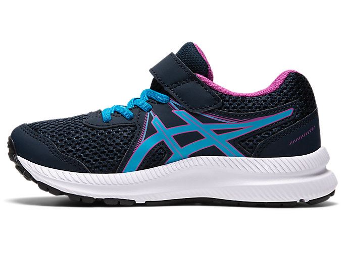 Blue / Light Turquoise Asics CONTEND 7 PS Kids' Sneakers | ZSED2530