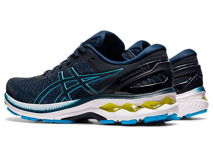 Blue / Light Turquoise Asics GEL-KAYANO 27 (2E) Men's Running Shoes | HKBA0989