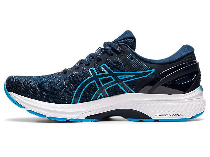 Blue / Light Turquoise Asics GEL-KAYANO 27 (2E) Men's Running Shoes | HKBA0989