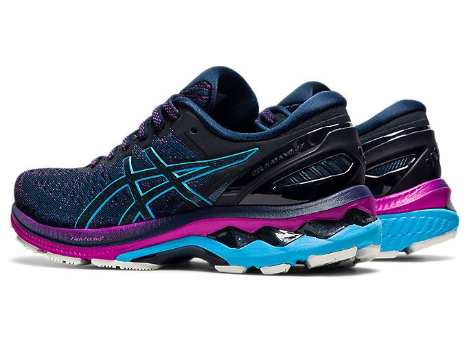 Blue / Light Turquoise Asics GEL-KAYANO 27 Women's Running Shoes | RRQO2694