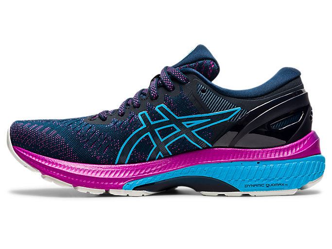 Blue / Light Turquoise Asics GEL-KAYANO 27 Women's Running Shoes | RRQO2694