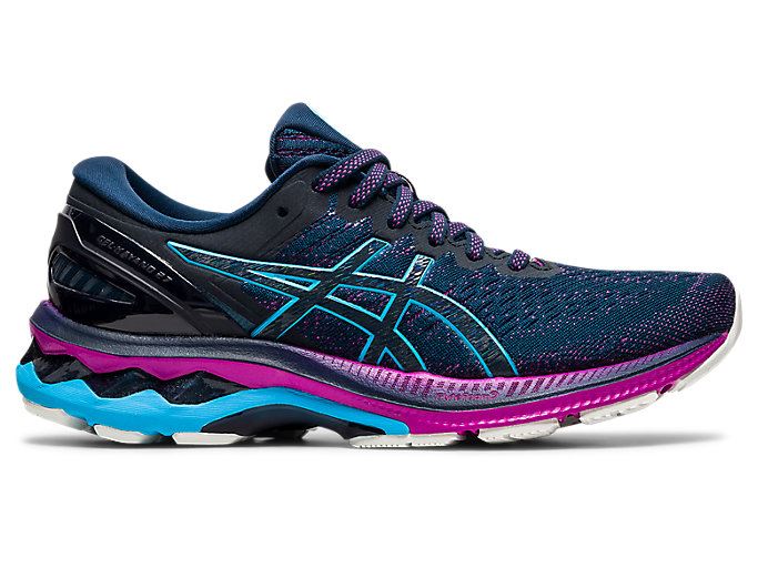 Blue / Light Turquoise Asics GEL-KAYANO 27 Women's Running Shoes | RRQO2694