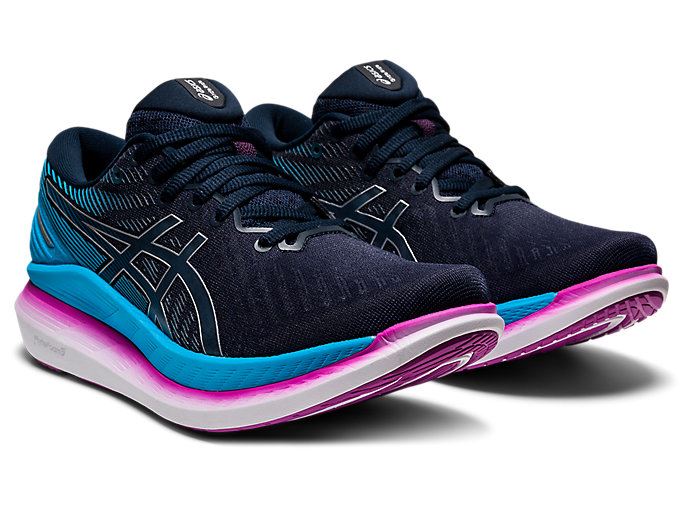 Blue / Light Turquoise Asics GLIDERIDE 2 Women's Running Shoes | CQKO0291