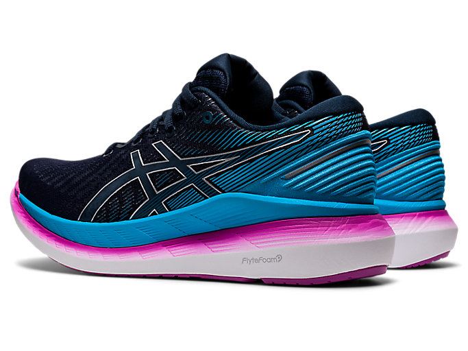 Blue / Light Turquoise Asics GLIDERIDE 2 Women's Running Shoes | CQKO0291