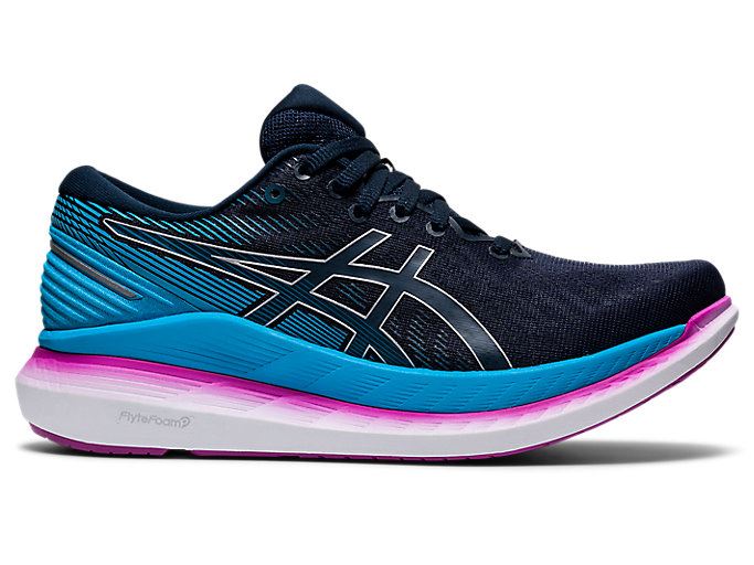 Blue / Light Turquoise Asics GLIDERIDE 2 Women\'s Running Shoes | CQKO0291