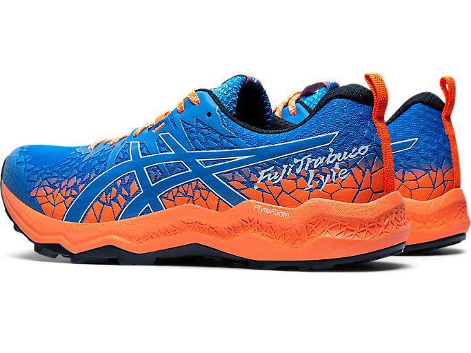 Blue / Orange Asics FujiTrabuco Lyte Men's Trail Running Shoes | NAIC5719