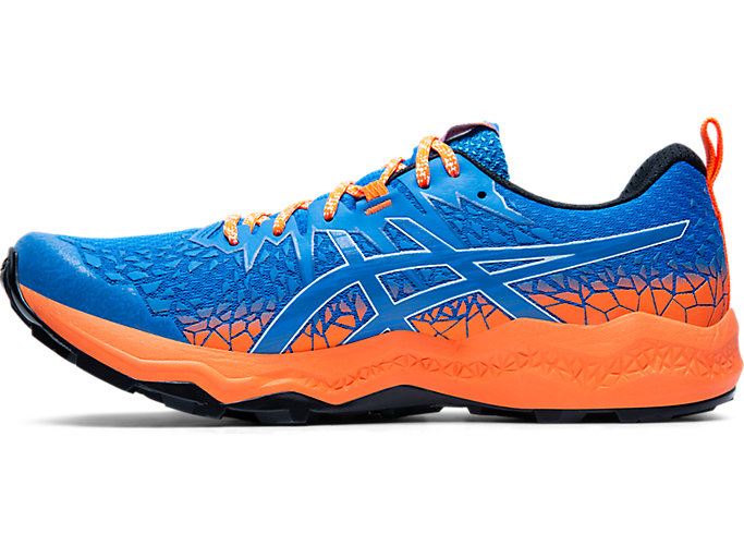 Blue / Orange Asics FujiTrabuco Lyte Men's Trail Running Shoes | NAIC5719