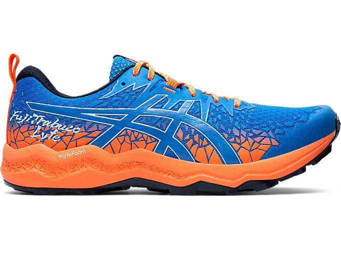 Blue / Orange Asics FujiTrabuco Lyte Men\'s Trail Running Shoes | NAIC5719