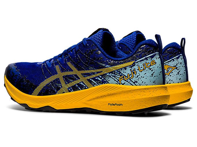 Blue / Orange Flower Asics FUJI LITE 2 Men's Trail Running Shoes | MKEO9555