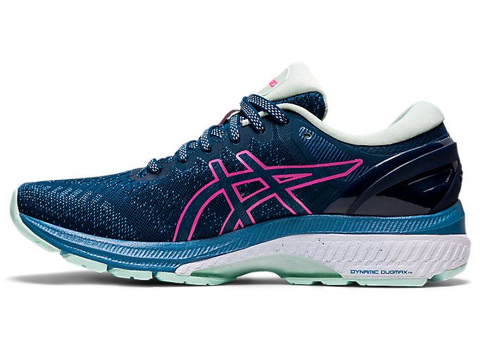 Blue / Pink Asics GEL-KAYANO 27 Women's Running Shoes | CDET2892