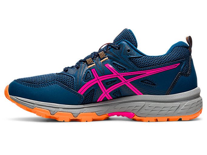 Blue / Pink Asics GEL-VENTURE 8 (D) Women's Trail Running Shoes | BQYV0929