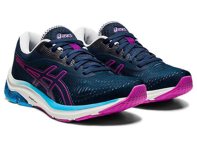 Blue / Purple Asics GEL-PULSE 12 Women's Running Shoes | FNDA2951