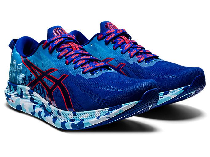 Blue / Red Asics NOOSA TRI 13 BOSTON Men's Running Shoes | VHVP0213